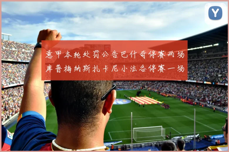 意甲本轮处罚公告巴什奇停赛两场库普梅纳斯扎卡尼小法各停赛一场